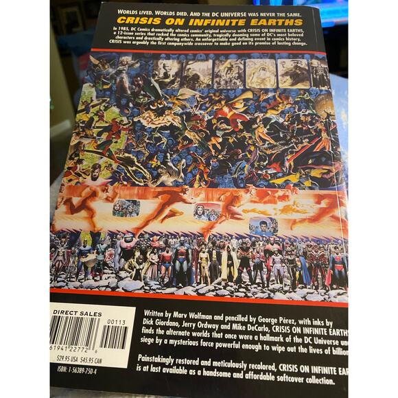 DC Comics Crisis On Infinite Earths GraphicNovel Paperback 1985 Series Crossover - Picture 2 of 7